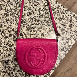Gucci mini disco clutch hot pink